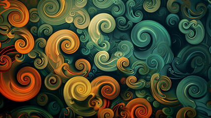 Fototapeta premium Abstract background of swirling, colorful shapes.