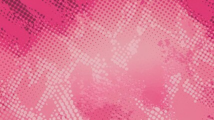 Vibrant pink abstract background with a dotted texture and geometric pattern.