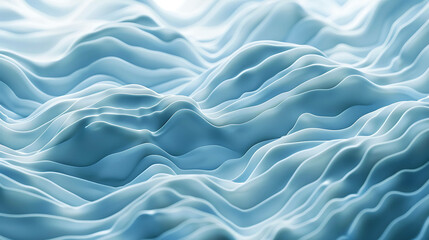Fototapeta premium Abstract blue wavy pattern with a soft, flowing texture.