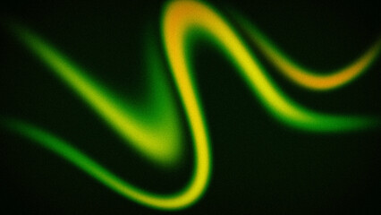 A dynamic abstract gradient featuring vivid green and yellow waves over a dark background, with a grainy texture ideal for wallpapers, banners, and creative designs