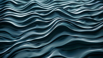 Fototapeta premium Abstract wavy blue background.