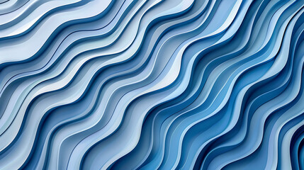 Obraz premium Abstract blue wavy background. Modern design, digital art, futuristic.