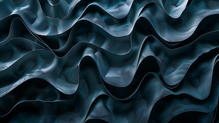 Obraz premium Abstract blue and gray wavy pattern.