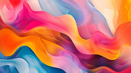 Fototapeta premium Abstract colorful background with liquid-like waves.