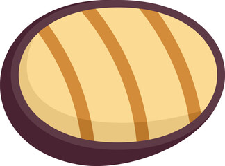 Freshly baked round loaf of bread with a golden brown crust, perfect for breakfast or a snack