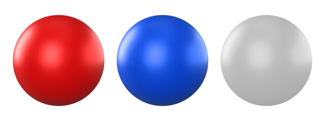 colorful 3d spheres isolated on white