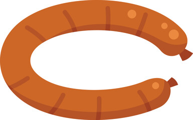 Curved grilled sausage with a crispy crust, a staple of many cuisines