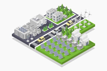Sustainable Energy Isometric