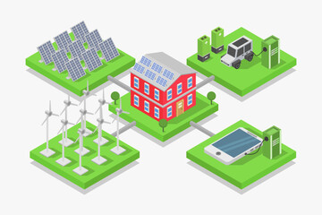 Smart grid isometric