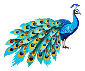 Fototapeta premium PNG Peacock animal bird white background.