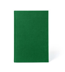 Green book stands front isolated