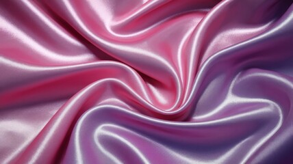 Obraz premium Close-up of silky, smooth pink fabric with flowing folds.