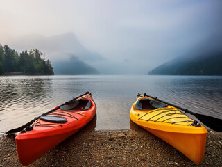 Fototapeta premium kayak on the lakeside