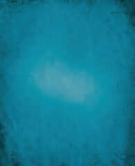 Fototapeta premium Abstract blue painting with a soft white cloud-like formation in the center.