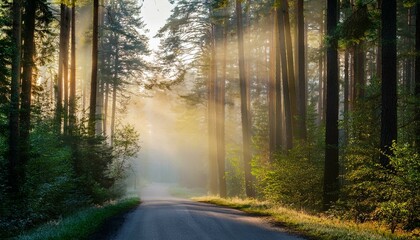 Obraz premium morning in the forest