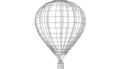 Obraz premium Wireframe illustration of a hot air balloon.