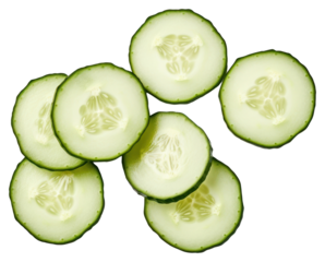 PNG Sliced cucumbers vegetable sliced plant.