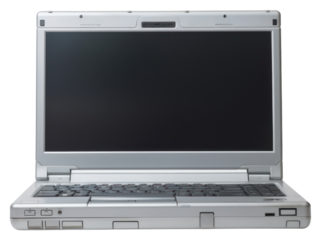 PNG  Frutiger aero Laptop with blank screen laptop computer white background.