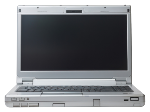 PNG  Frutiger aero Laptop with blank screen laptop computer white background.