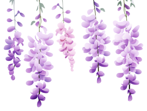 PNG  Wisteria blossom flower purple.