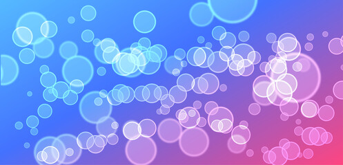 Colorful bokeh effect with overlapping bubble shapes