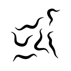 Fototapeta premium Some Black Treponema Pallidum Bacteria. Treponema pallidum vector simple illustration