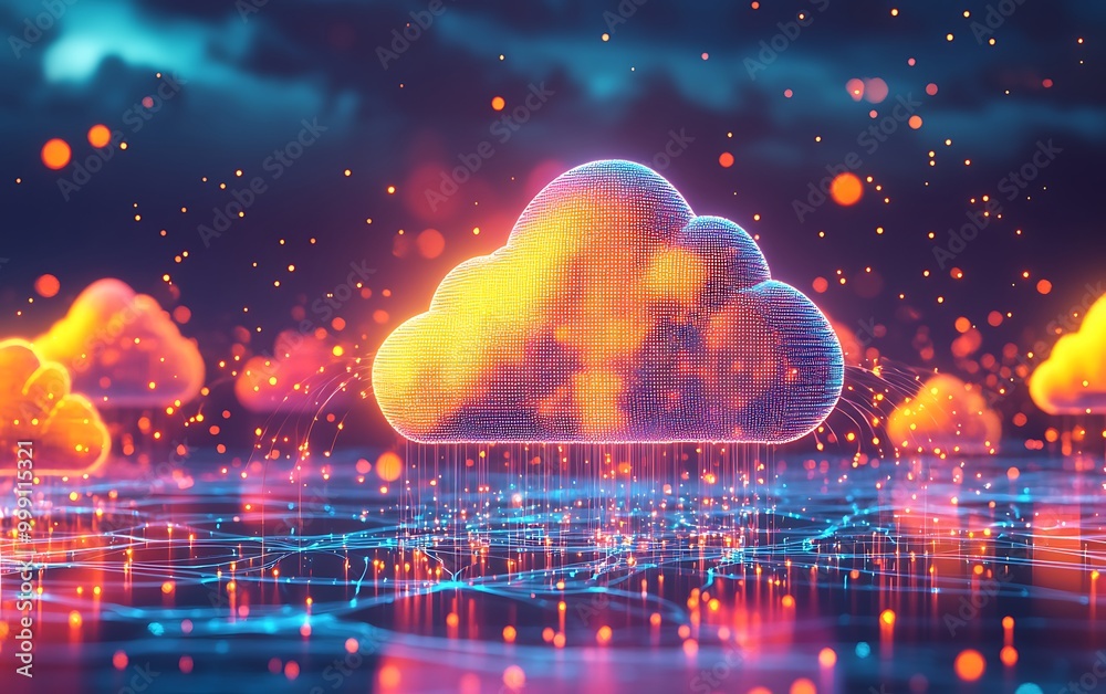 Poster Abstract Cloud Computing Representation with Digital Cloud Connected to Interconnected Devices