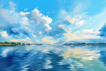 Obraz premium blue sky and sea