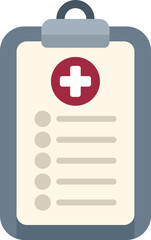 Medical clipboard displaying a checklist, symbolizing medical records, patient care, and healthcare services