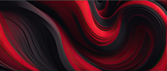 Abstract Red and Black Swirling Design