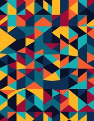 Obraz premium abstract geometric pattern with vibrant colors