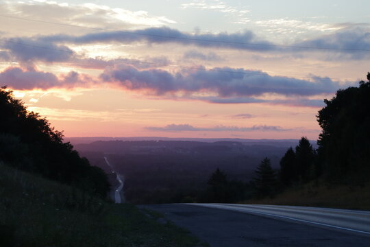 beautiful sunrise on a fall day