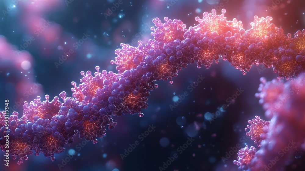 Wall mural dna helix: a microscopic view of life's code