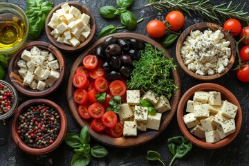 Easy mediterranean greek salad recipe with cheese, olives, and fresh vegetables for healthy eating