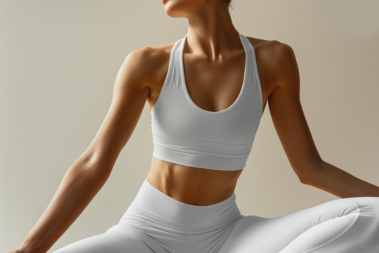 PNG women's yoga apparel  mockup, transparent design