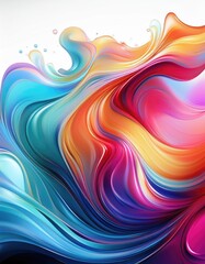 Abstract colorful liquid swirl