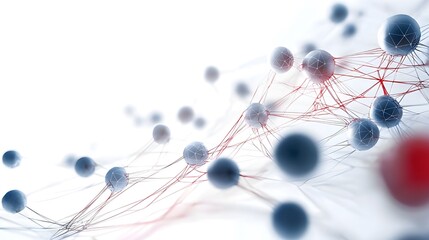 A visually striking representation of interconnected spheres and lines, symbolizing networking, data flow, or molecular structures in a digital context.