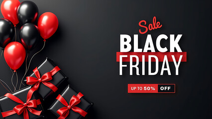 Fototapeta premium Black Friday Super Sale Template Design