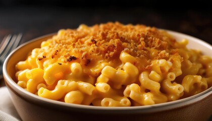 Creamy mac & cheese with a crispy topping