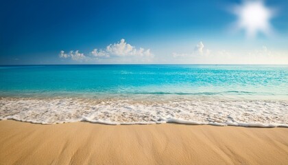 Obraz premium Sunny summer beach background with depth of field for a bright and lively seasonal escape