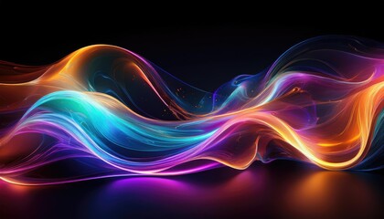 Abstract colorful light waves