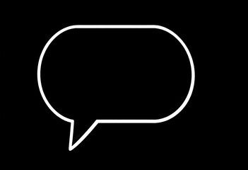 Fototapeta premium an empty message bubble featuring a dark mode appearance with a black background create with ai