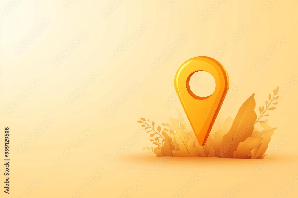 Wall mural handdrawn arrow pointing marker isolated png flat design top view map marker theme animation triadic