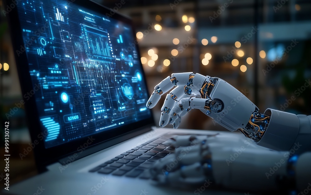 Poster Education technology and AI Artificial Intelligence concept