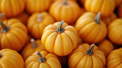 Mini pumpkins piled in a rustic autumn pumpkin patch