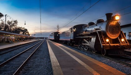 Obraz premium train at night