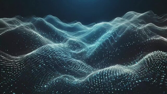 Abstract blue water energy lightning electric texture light pattern seamless liquid power wave pool motion black plasma