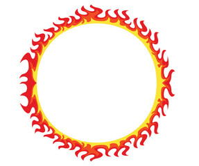 ring fire circle vector background