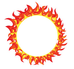 ring fire circle vector background