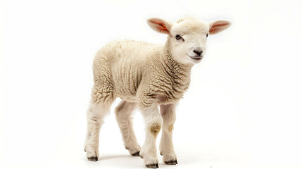 Tiny Adorable Lamb with Soft Wool and Innocent Eyes